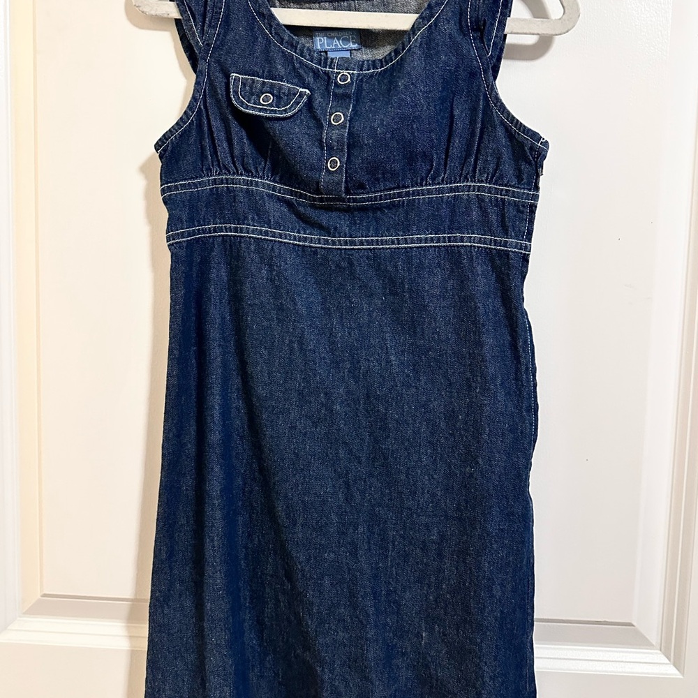The Children's Place Blue Denim Casual Dress